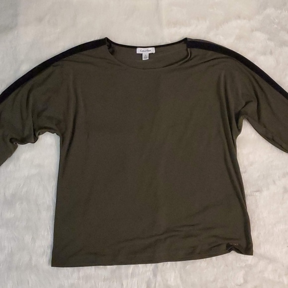 Calvin Klein casual blouse color olivo size L - Picture 4 of 5